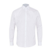 NNT Mens Stretch Twill Long Sleeve Shirt Classic Fit White Button Shirt CATJCB-Collins Clothing Co