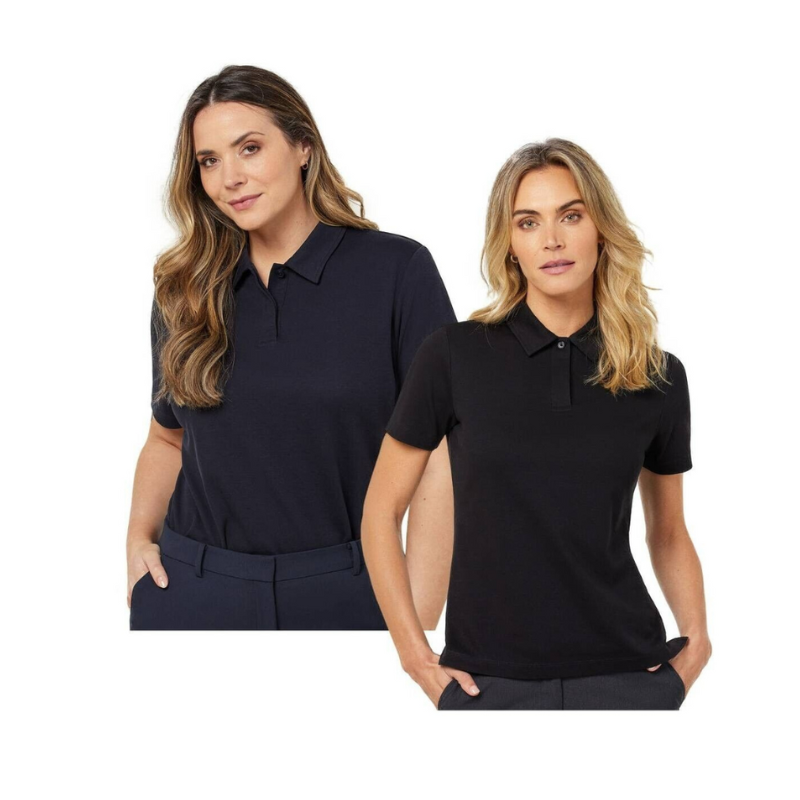 NNT Womens Cotton Pique Collared Soft Button Comfy Classic Polo CATUT4-Collins Clothing Co