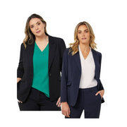 NNT Womens Crepe Stretch Comfortable Relaxed Lightweight Longline Jacket CAT1H8-Collins Clothing Co