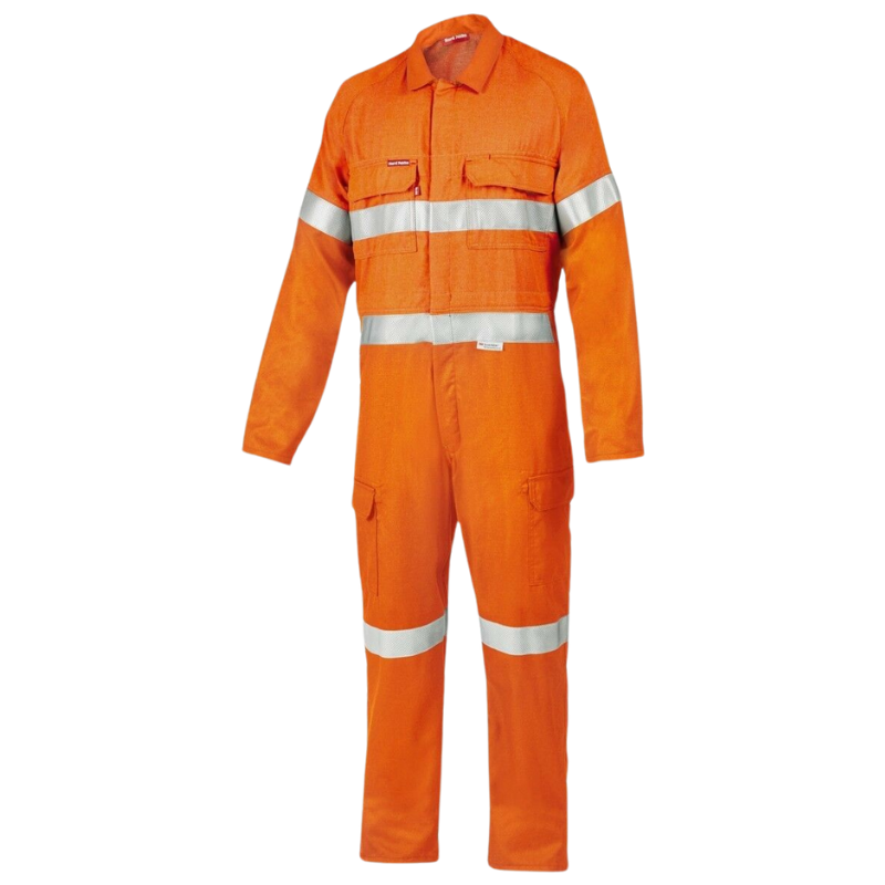 Mens Hard Yakka Protect Hi-Vis Safety Orange Tecgen Coverall Lightweight Y00100-Collins Clothing Co