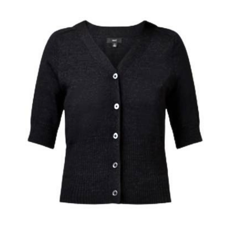 NNT Womens Wool Rich SS Rib Trim Cardigan V Neck Button Shirt CAT5CK-Collins Clothing Co