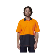 Hard Yakka Mens Safety Work Short Sleeve HI VIS Polo Y19616-Collins Clothing Co