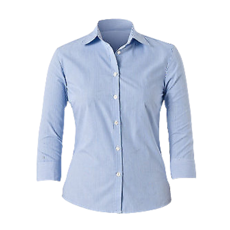 NNT Mens Cotton Blend Balance Stripe 3/4 Sleeve Collared Button Shirt CAT4K7-Collins Clothing Co