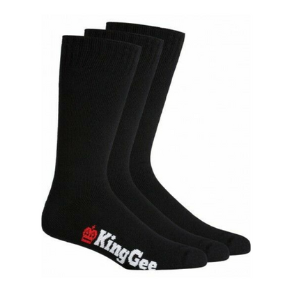 KingGee Mens 3 Pack Bamboo Work Socks Comfort Breathable Workwear K09230