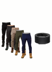 SUPER SALE! Hard Yakka Mens 3056 Cargo Work Pants FREE Stretch Belt Y02255