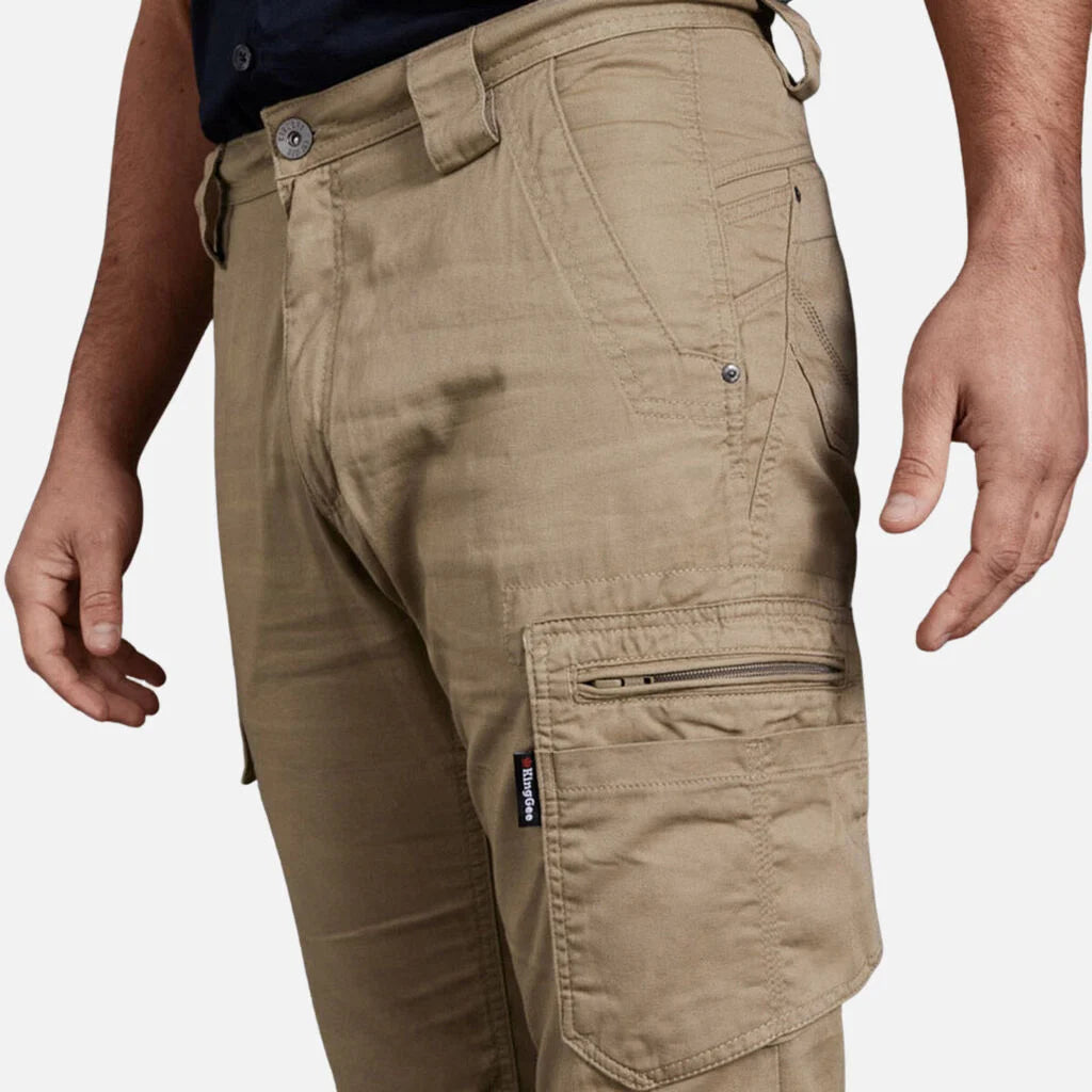 Mens KingGee Narrow Fit Tradie Pants Summer Lightweight Cool Cotton Drill K13290
