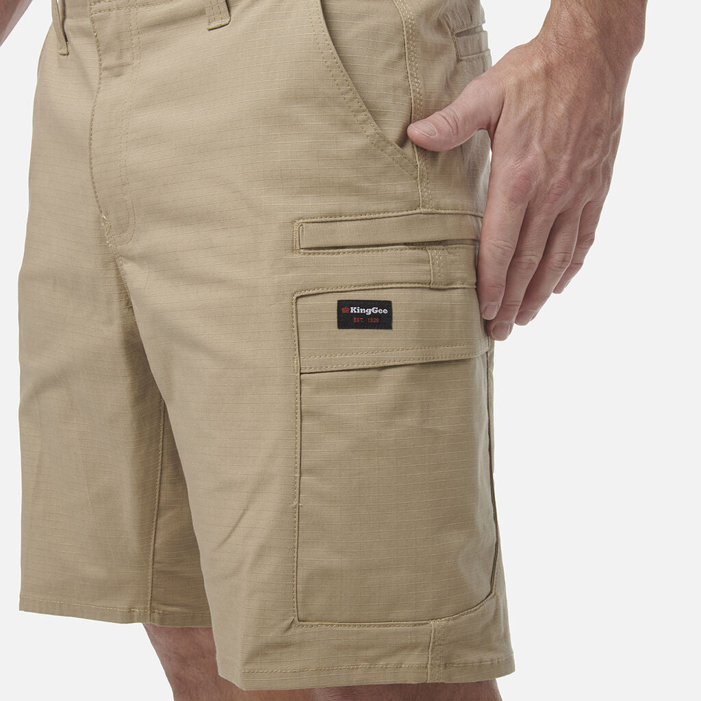 KingGee Mens Workcool Pro Shorts Comfort Stretch Work Cargo Tough Ripstop K17006