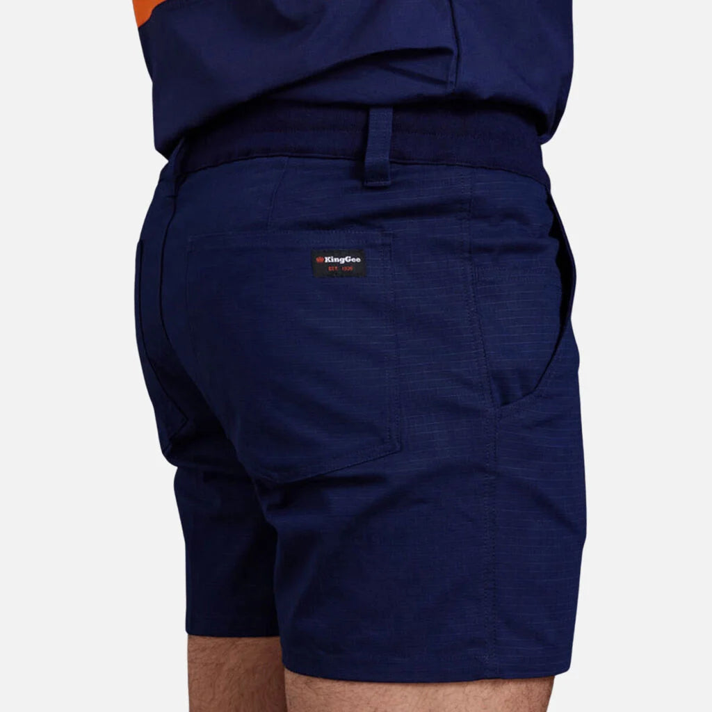 SUPER SALE! KingGee Mens Tradies Comfort Waist Short Shorts FREE Flex Cap K17012