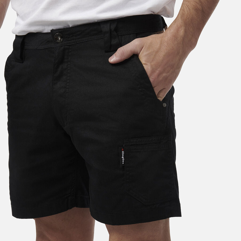 KingGee Mens Tradie Summer Short Shorts Workwear Narrow Fit Comfort K17330