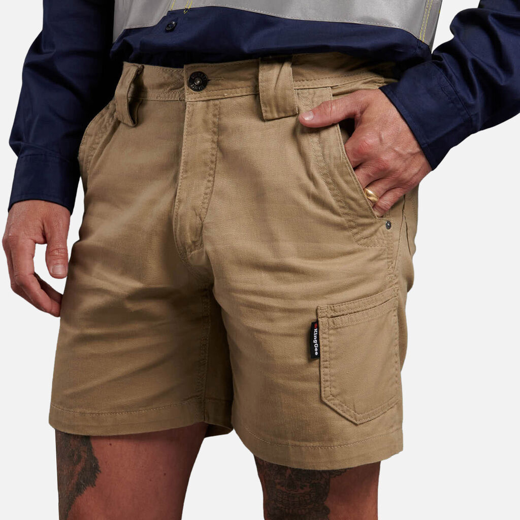 KingGee Mens Tradie Summer Short Shorts Workwear Narrow Fit Comfort K17330
