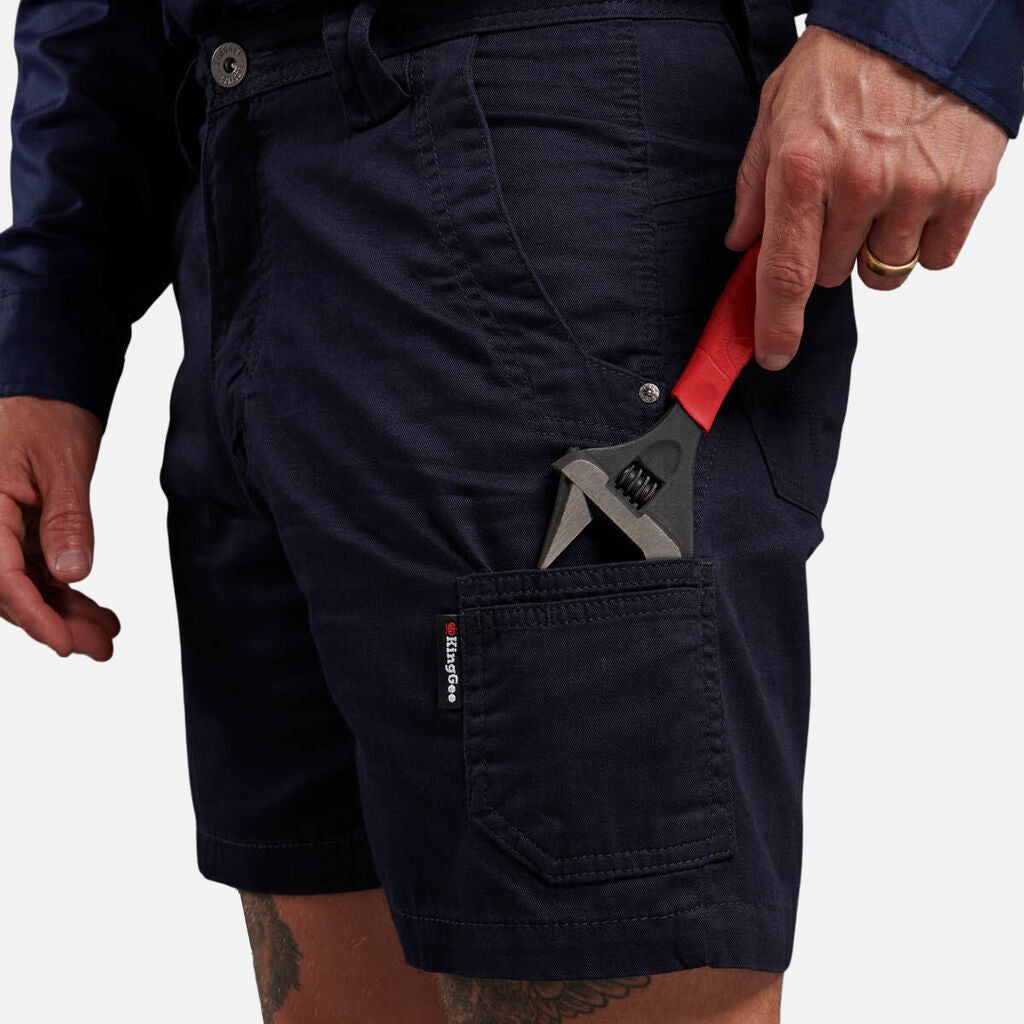 KingGee Mens Tradie Summer Short Shorts Workwear Narrow Fit Comfort K17330