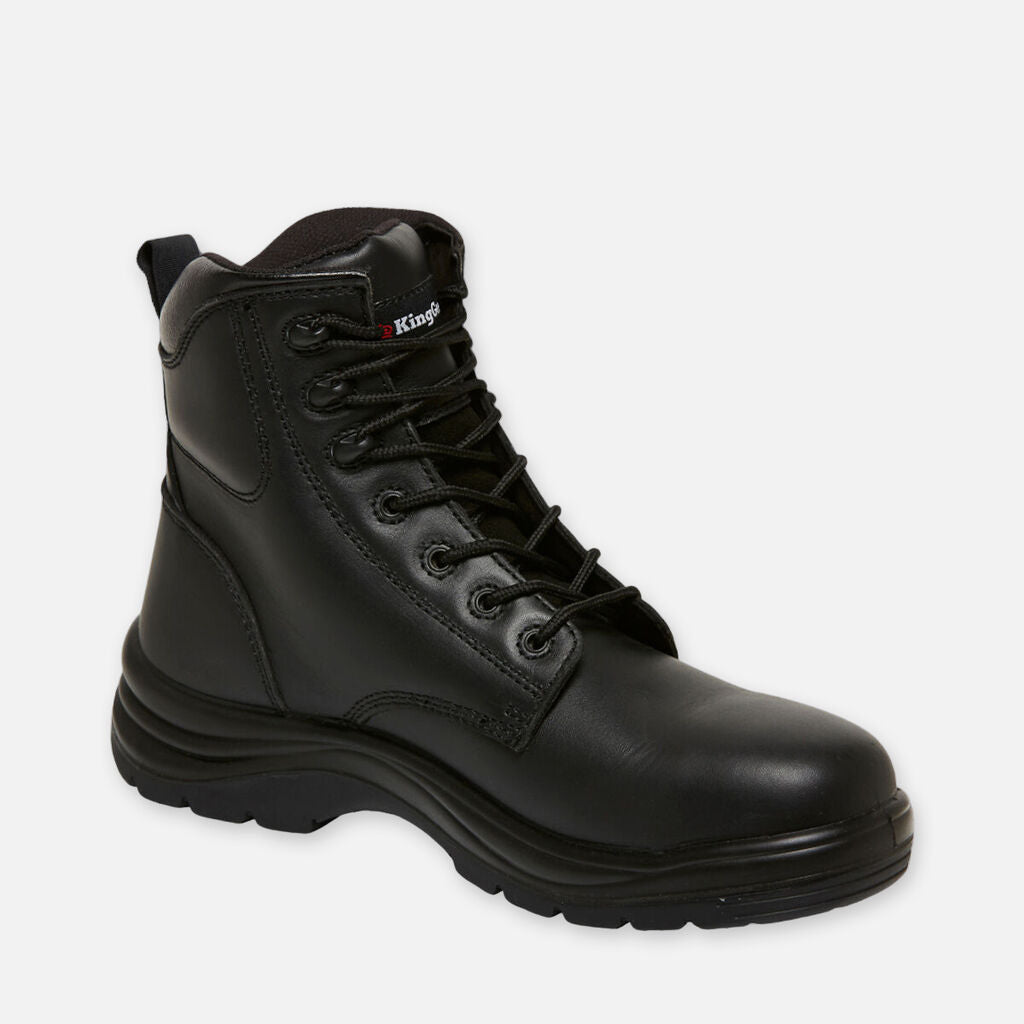 SUPER SALE! KingGee Mens Cook Lace Up Safety Work Boot FREE 5Pack Sock K27700
