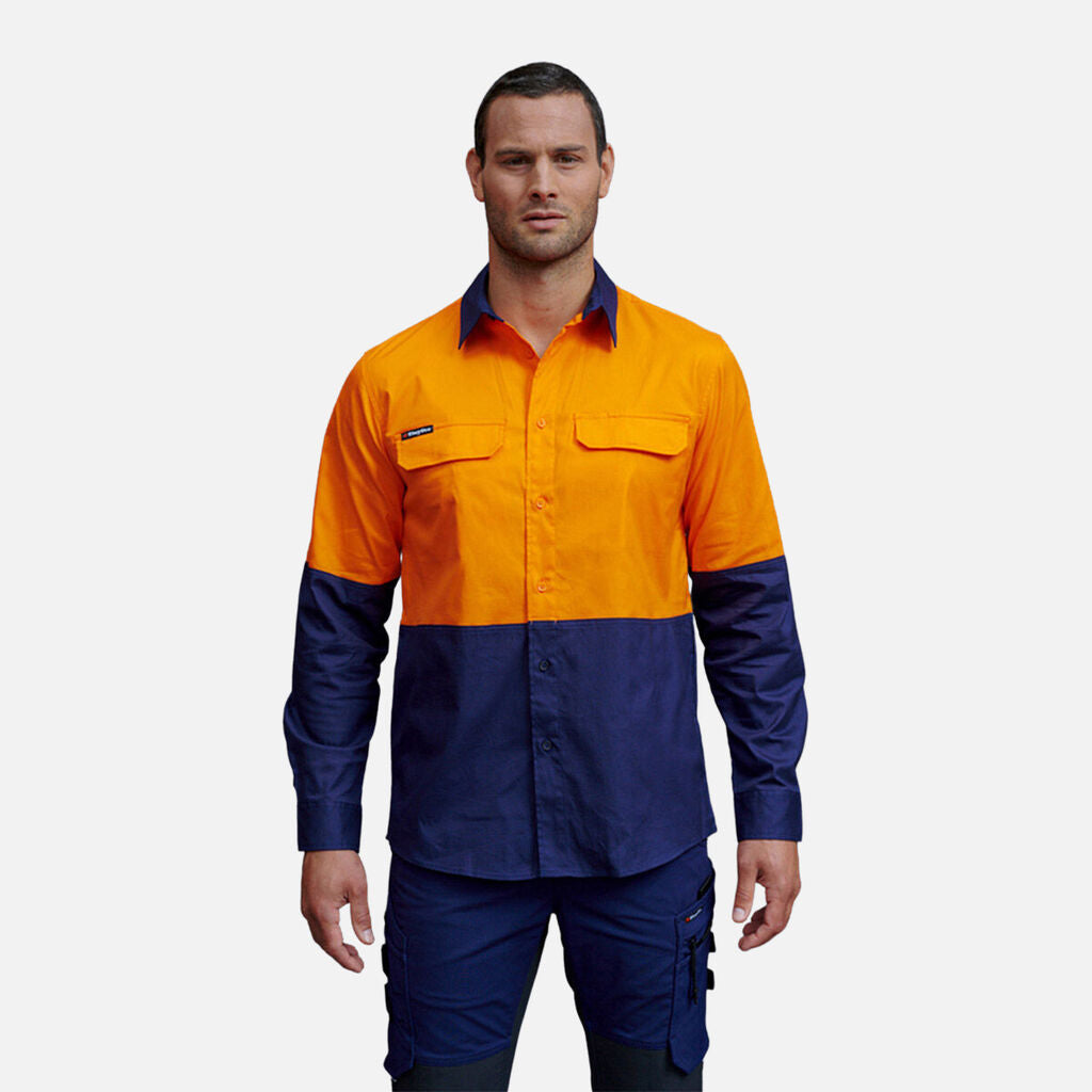 Hard Yakka Mens Workcool Pro Bio Motion Long Sleeve Shirt &amp; Utility Pant Uniform Set HYSET005