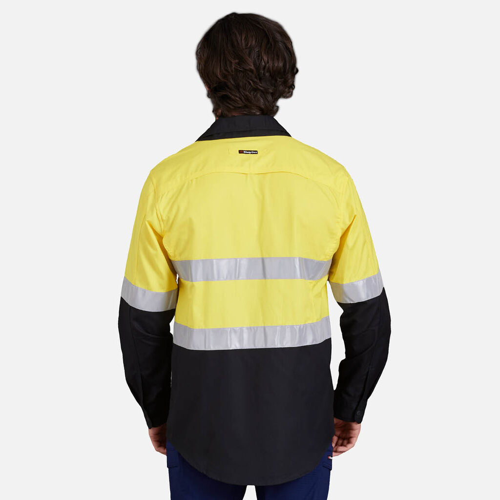 KingGee Mens  Workcool Hi-Vis Long Sleeve Shirt &amp; Utility Pant HYSET014