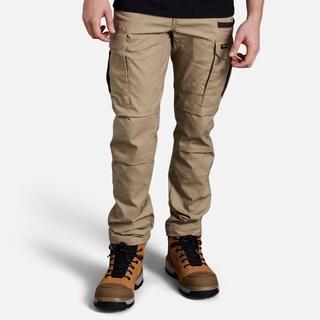 SUPER SALE KingGee Mens Tradies Safety Work Cargo Pants FREE Stretch Belt K69860