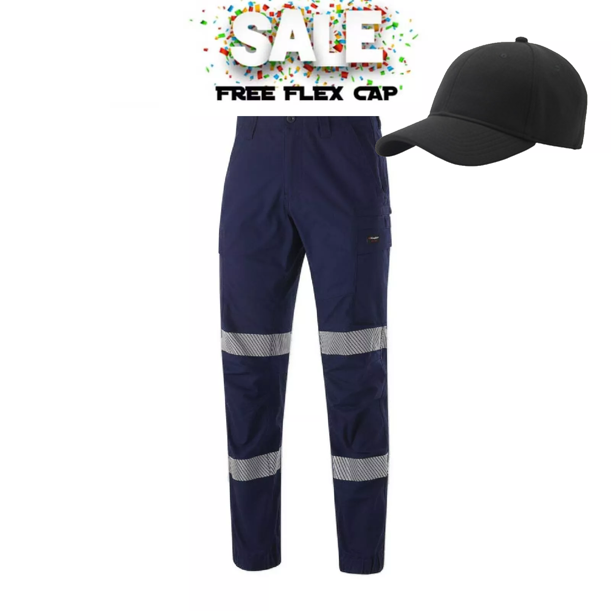 Mega Sale KINGGEE Wordcool Pro Bio MOtion Stretch Comfy Reflective Cuff Taped Pant K53013 Free Cap