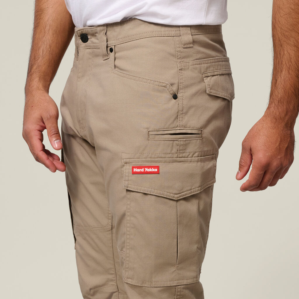 SUPER SALE! Hard Yakka Mens 3056 Cargo Work Pants FREE Stretch Belt Y02255