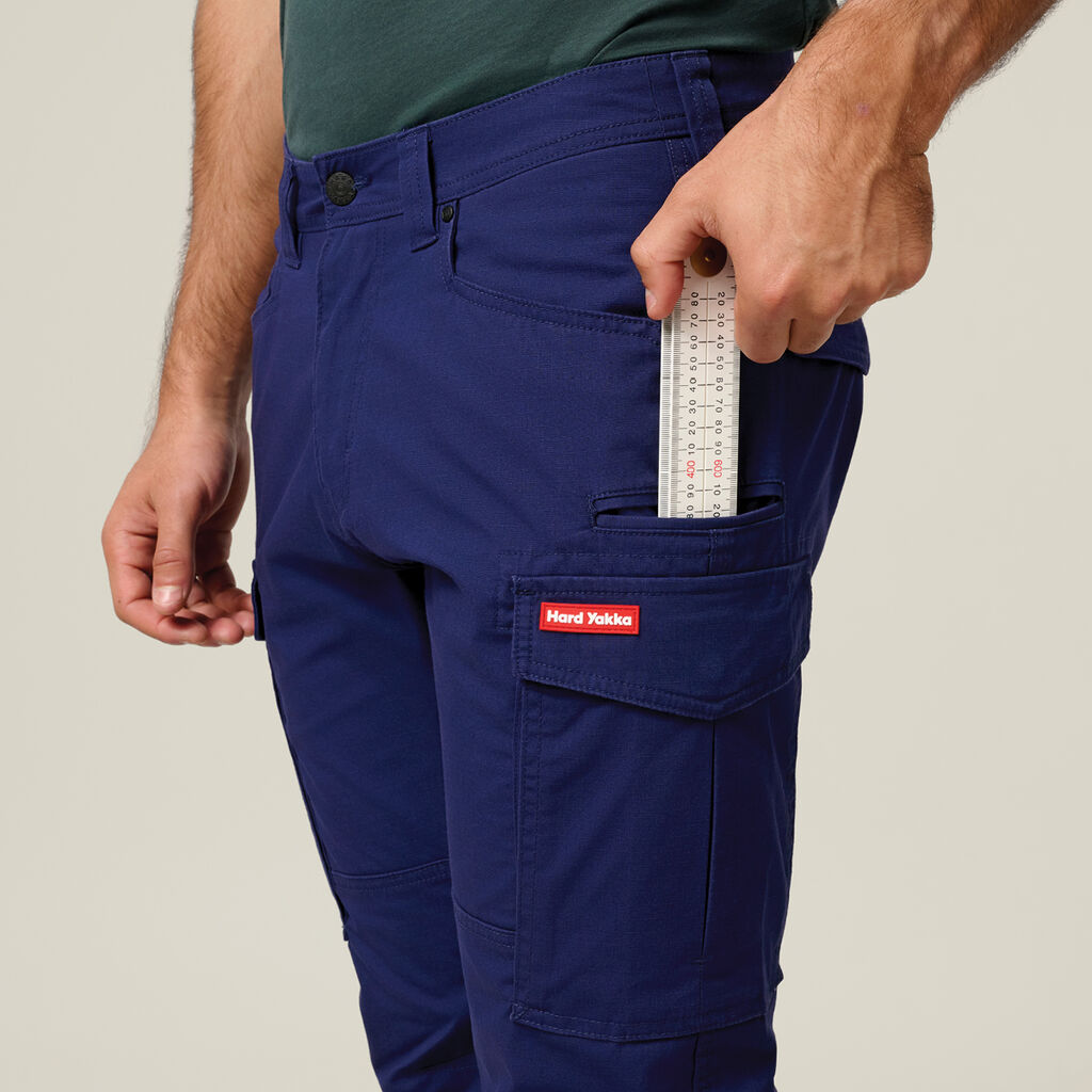 SUPER SALE! Hard Yakka Mens 3056 Cargo Work Pants FREE Stretch Belt Y02255