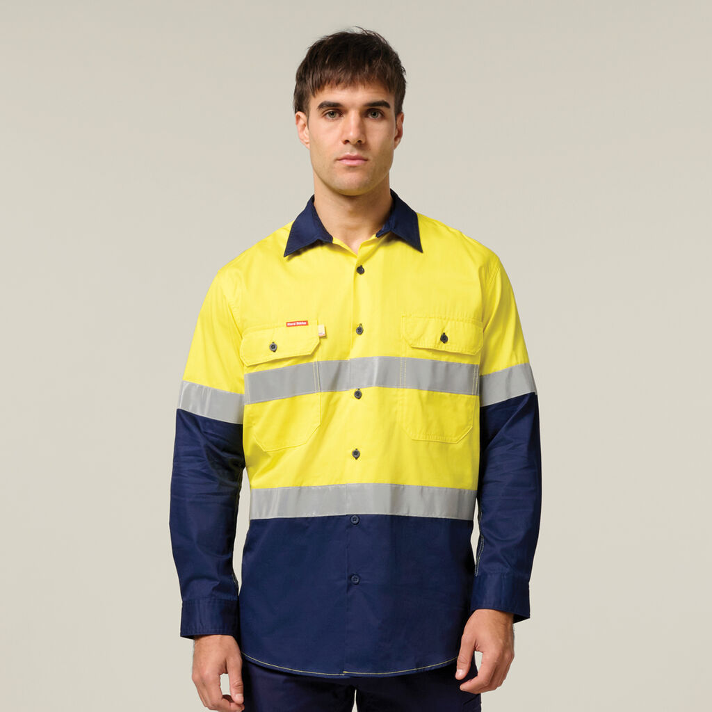 Hard Yakka Drycool Pants & Koolgear Hi-Vis Shirt Uniform Set Workwear HYSET008