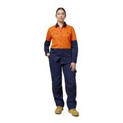 Hard Yakka Women’s  Legends Cargo Pants &amp; Hi-Vis Long Sleeve Shirt HYSET011