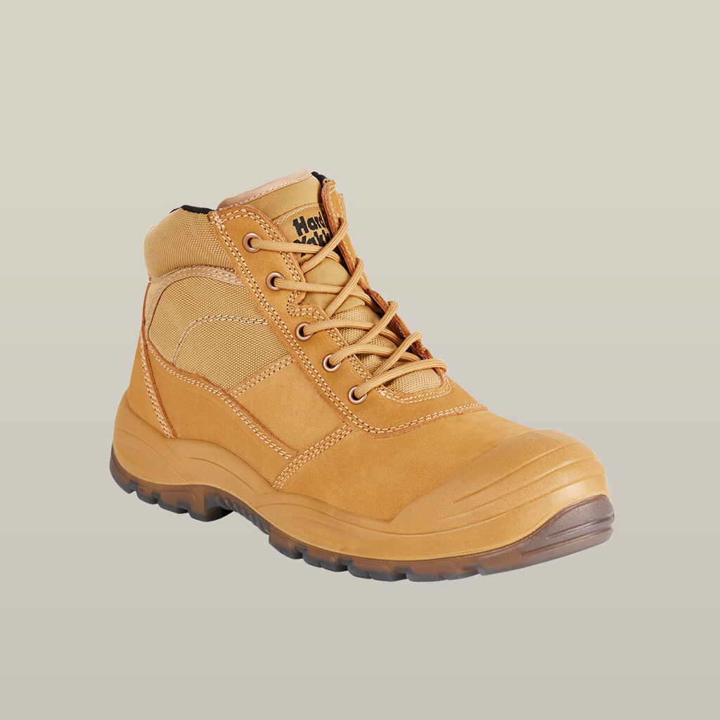 SUPER SALE! HARD YAKKA Utility Zip Steel Toe Safety Boot FREE 5Pack Sock Y60120