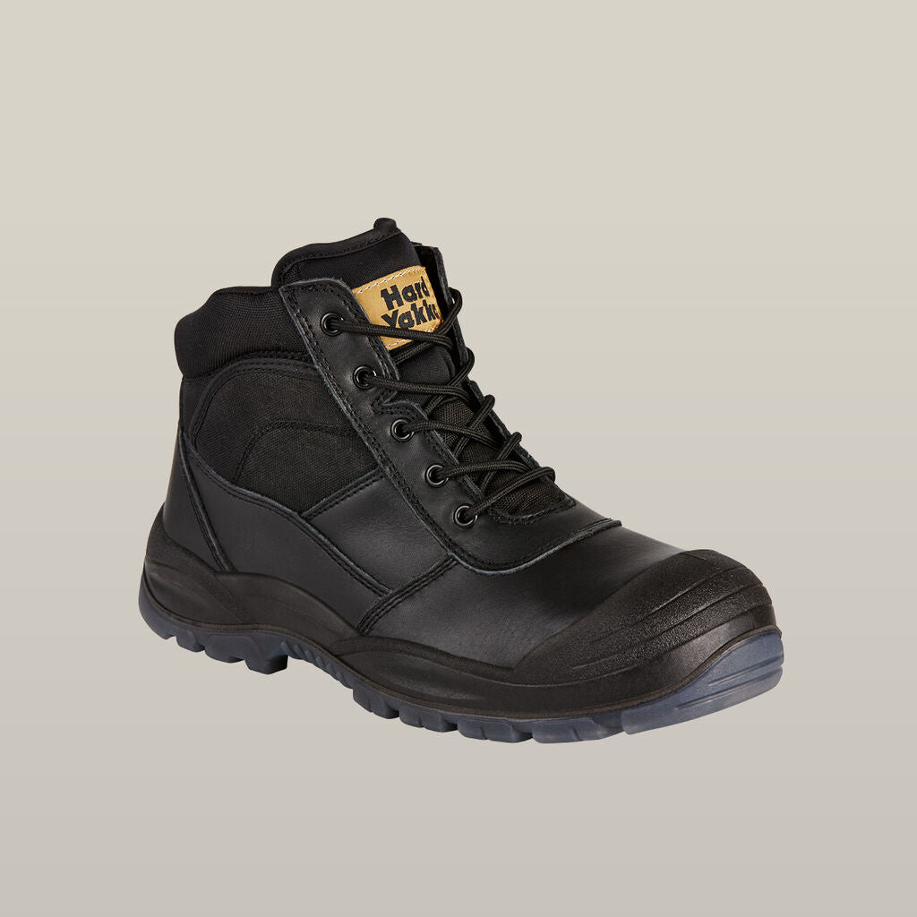 SUPER SALE HARD YAKKA Utility Zip Steel Toe Safety Boot FREE 5Pack Sock Y60125