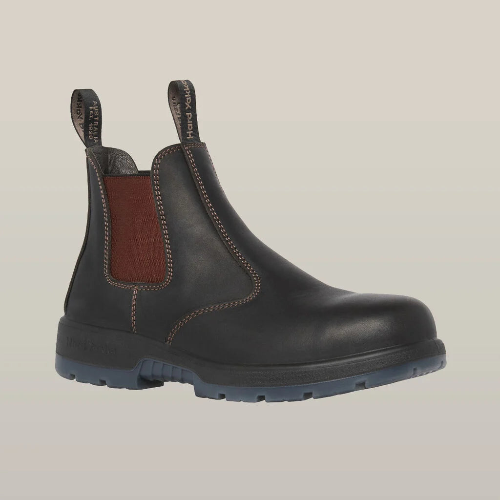 SUPER SALE! Hard Yakka Mens Pull on Steel Toe Safety Boot FREE 5Pack Sock Y60177