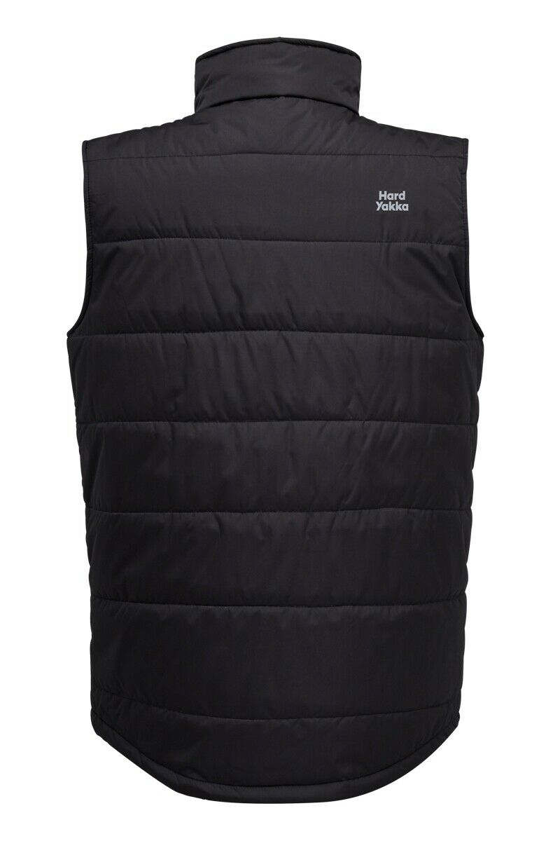 Hard Yakka Mens Puffa 2.0 Vest Water Repellent Insulated High Collar Warm Y21418-Collins Clothing Co