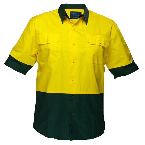 Portwest Hi-Vis Two Tone Lightweight Short Sleeve Shirt Reflective Safety MS802-Collins Clothing Co