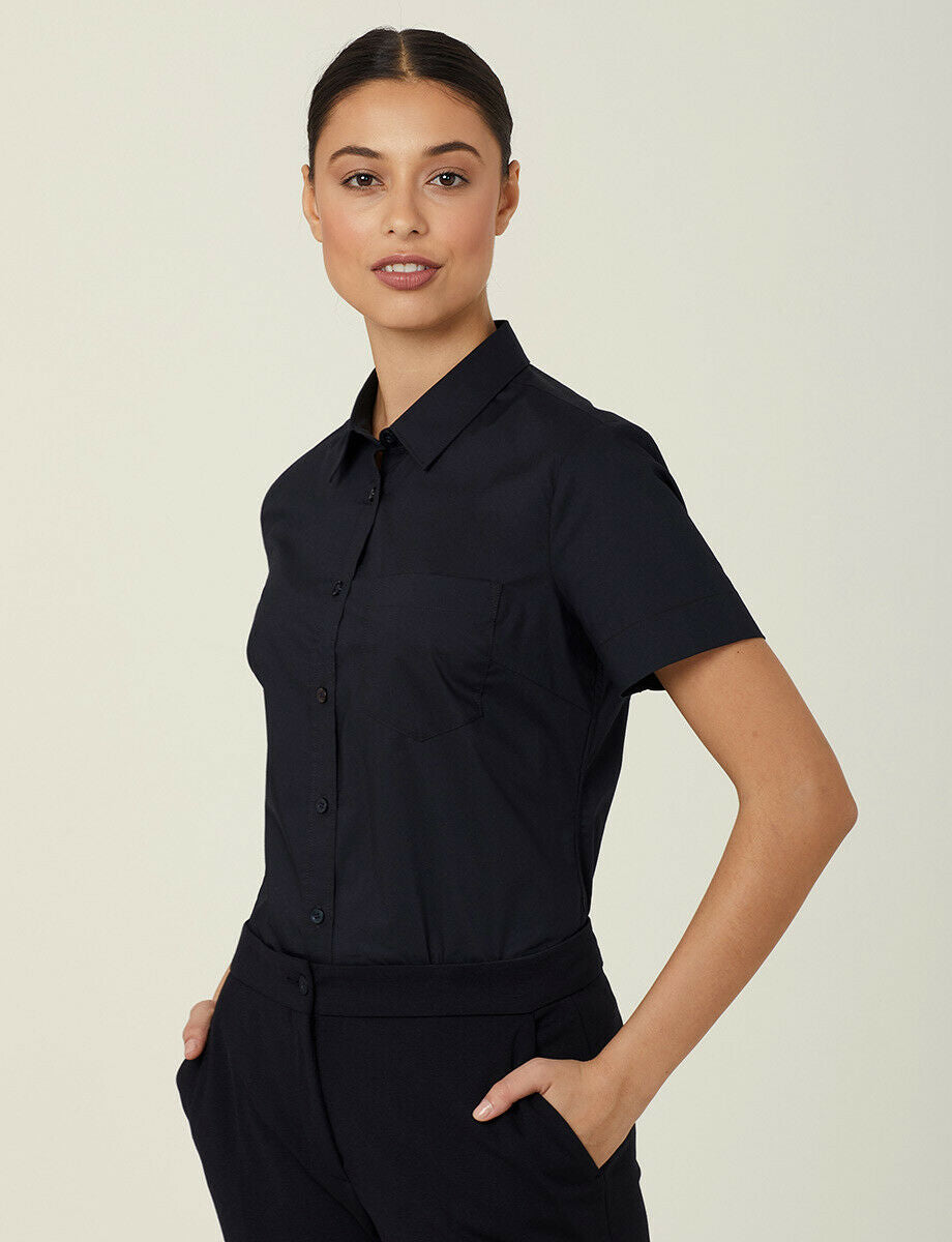 NNT Women Avignon Short Sleeve Slim Shirt Casual Comfortable Business CATUK8-Collins Clothing Co