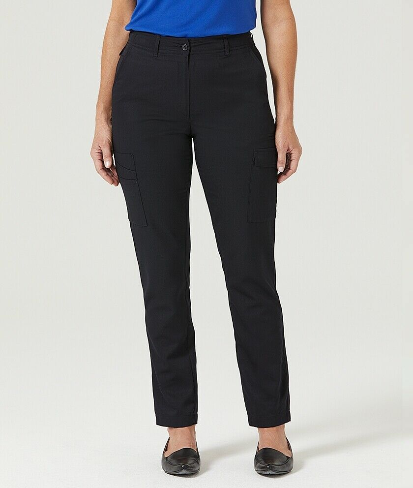 Womens NNT P/V Gaberdine Flex Waist Cargo Navy Slim Leg Work Pants CAT3T7-Collins Clothing Co