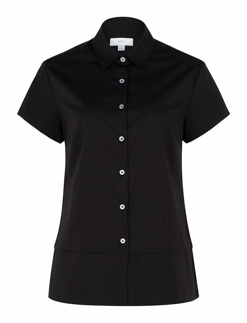 NNT Womens Stretch Cotton Blend Cap Sleeve Formal Shirt Comfy Business CATU2K-Collins Clothing Co