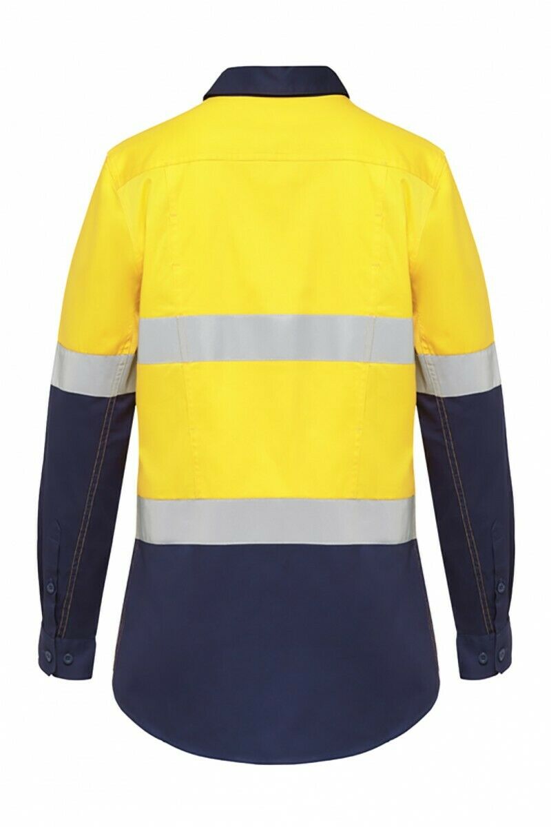 Womens Hard Yakka Hi-Vis Work Shirt KoolGear Vented Taped Tapered Y08220-Collins Clothing Co