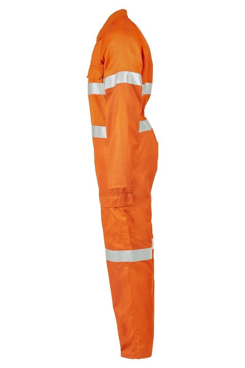 Mens Hard Yakka Protect Hi-Vis Safety Orange Tecgen Coverall Lightweight Y00100-Collins Clothing Co