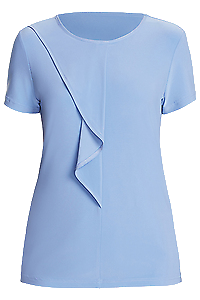 NNT Womens Soft Jersey S/S Round Neck T- Top Blouse Relaxed Fit CATU64-Collins Clothing Co