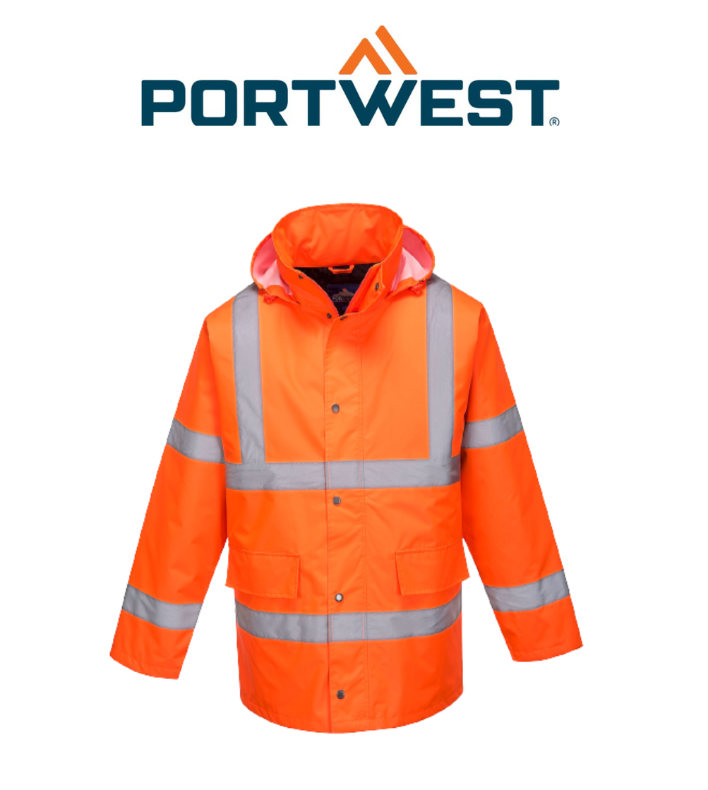 Portwest Hi-Vis Cross Back Traffic Jacket 2 Tone Reflective Work Safety MX460