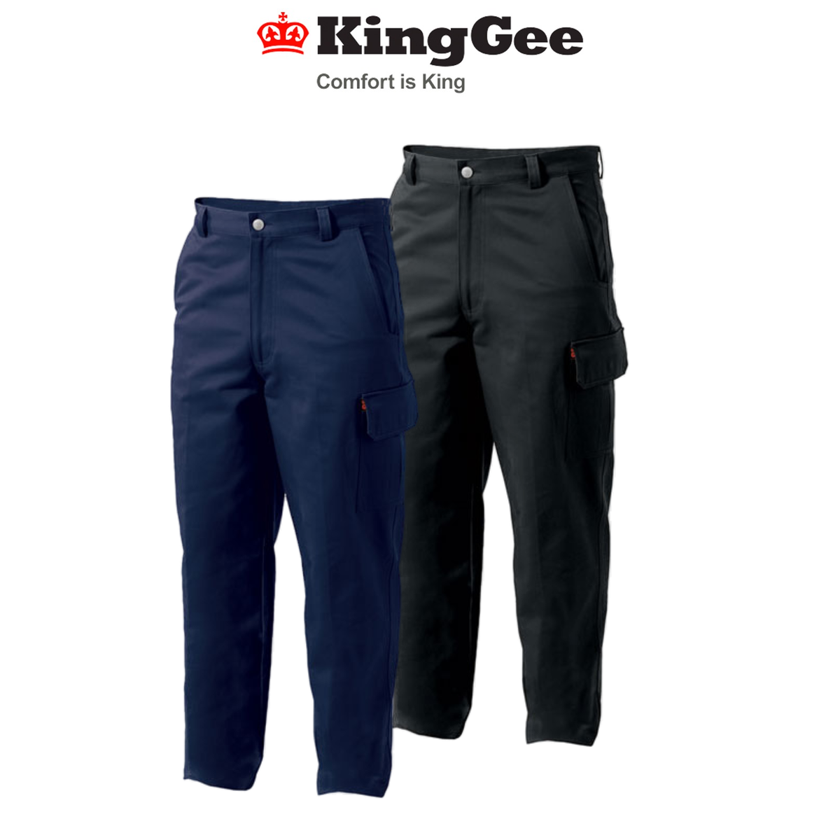 KingGee Mens New G'S Workers Pants Cargo Pocket Work Safety Cotton Comfy K13100