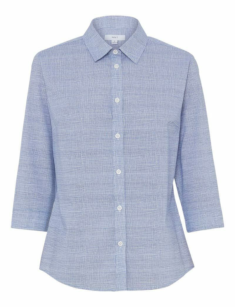 NNT Womens Avignon Formal Abstract Print 3/4 Sleeve Business Shirts CATUKX-Collins Clothing Co