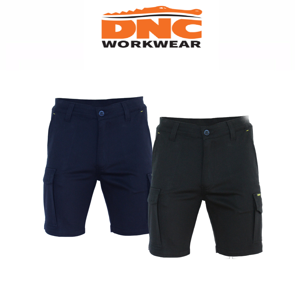 DNC Workwear Men SlimFlex Cargo Shorts Comfortable Tough Pant Work 3364