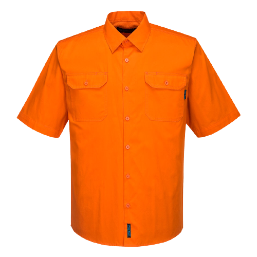 Portwest Hi-Vis Lightweight Short Sleeve Shirt Breathable Polo Shirt Work MS302