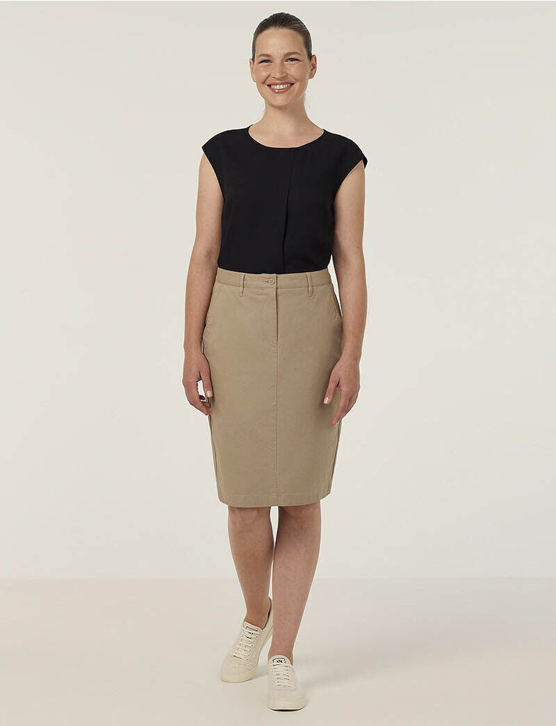 NNT Stretch Cotton Chino Skirt Formal Business Skirt Slim Fit Workwear CAT2RL-Collins Clothing Co