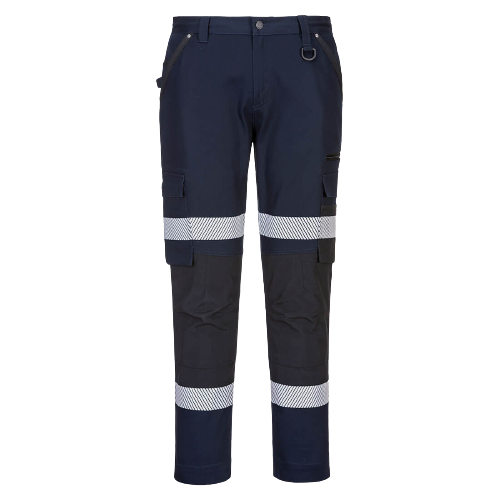 Portwest Slim Fit Stretch Bio Motion Pants HiVistex Pro Reflective Tape MP705-Collins Clothing Co