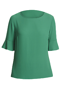 NNT Womens Fluted Sleeve Top Classic Fit round Neck Blouse CATU5T-Collins Clothing Co