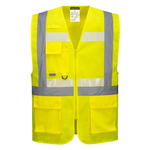 Portwest Glowtex Executive Vest II Hi Vis Reflective Tape Work Safety G456-Collins Clothing Co