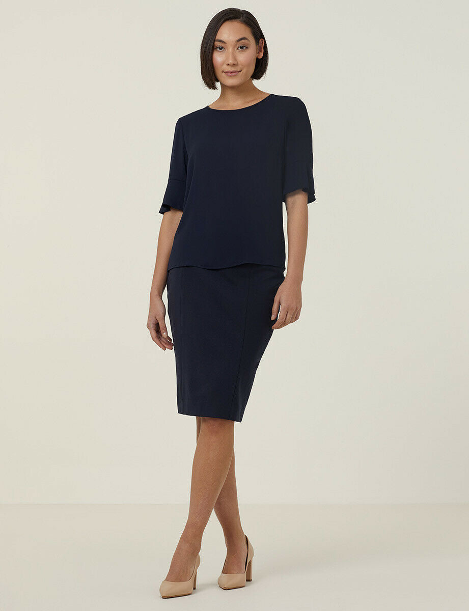 NNT Womens Georgie Fluted Sleeve Casual Classic Fit Business Work Shirt CATUK4-Collins Clothing Co