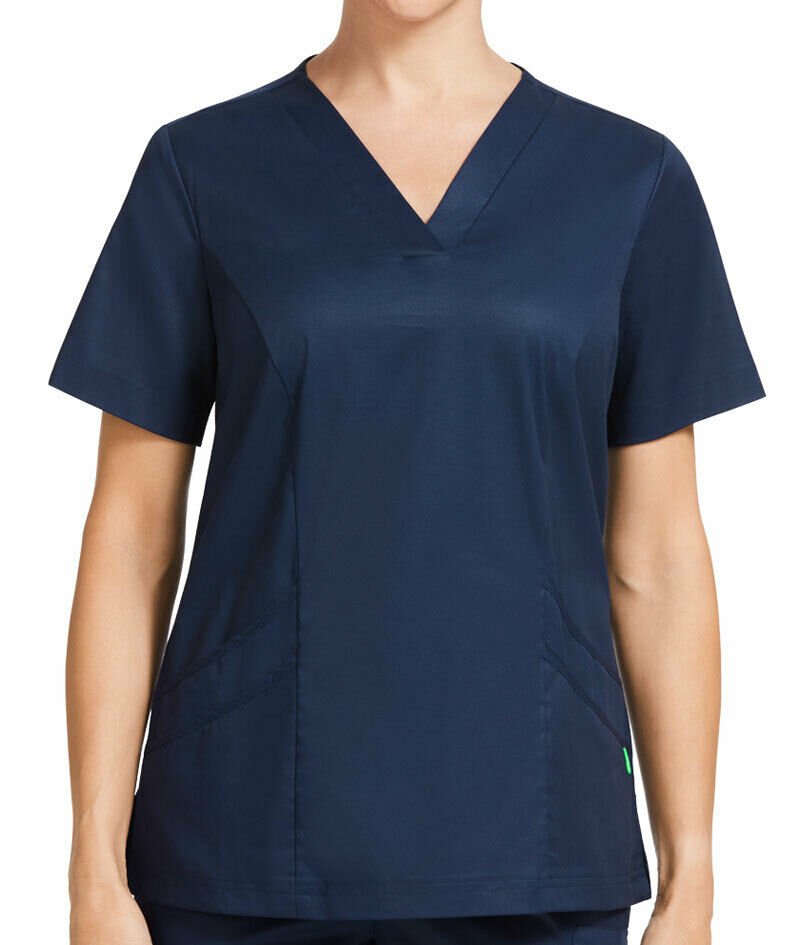 NNT Womens Nightingale V-Neck Classic Nurse Scrub Top Hip Pocket Workwear CATU5F-Collins Clothing Co
