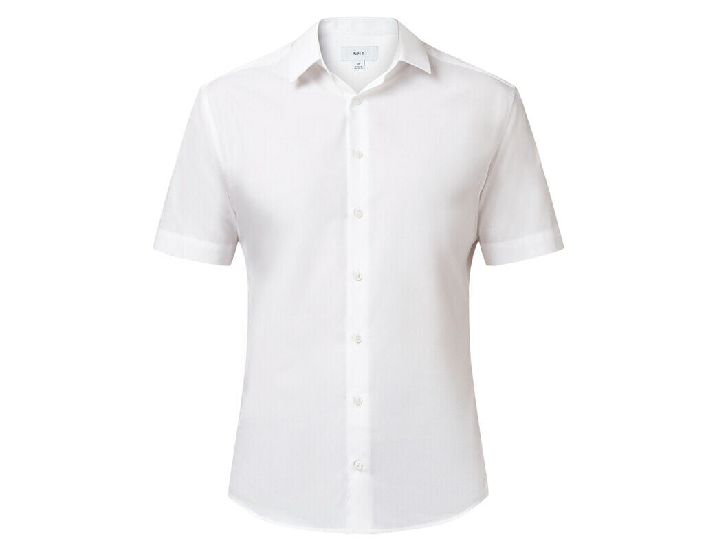 NNT Mens Business Shirt Poplin Short Sleeve Cotton Blend Formal Shirt CATJ8X-Collins Clothing Co