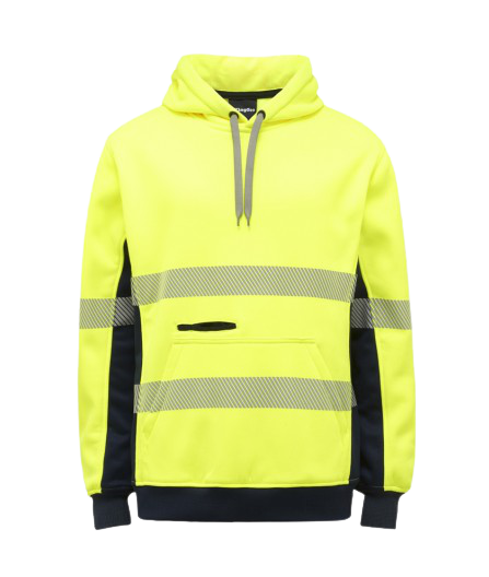 KingGee Mens Hi Vis Reflective Pull Over Hoodie Winter Fleece Work Safety K55054-Collins Clothing Co