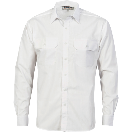 DNC Workwear Mens Polyester Cotton Work Shirt Long Sleeve Business Casual 3212