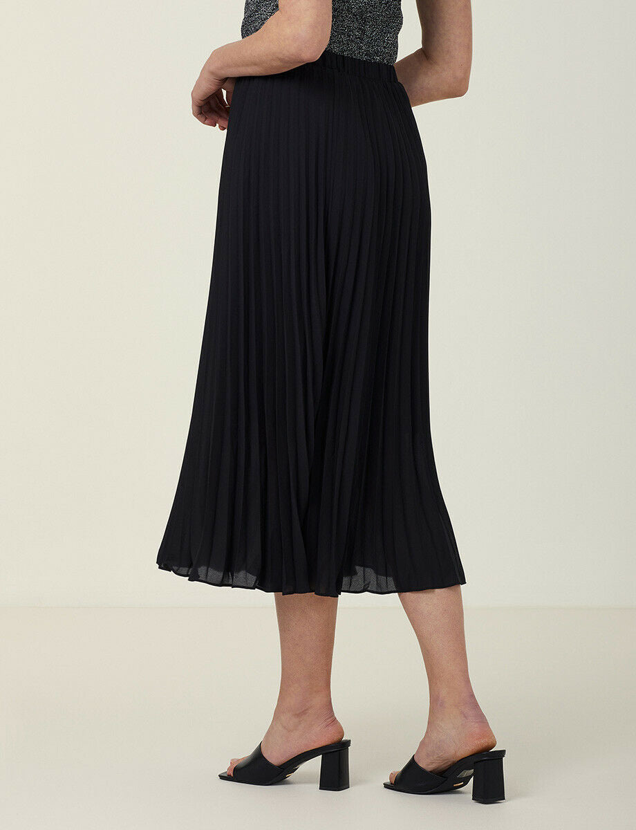 NNT Womens Formal Soft Georgette Pleated Midi Skirt Relaxed Fit Business CAT2R2-Collins Clothing Co